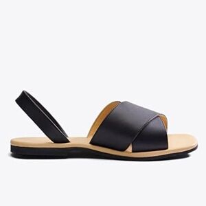 NISOLO | All-Day Cross Strap Sandal, Black, 9